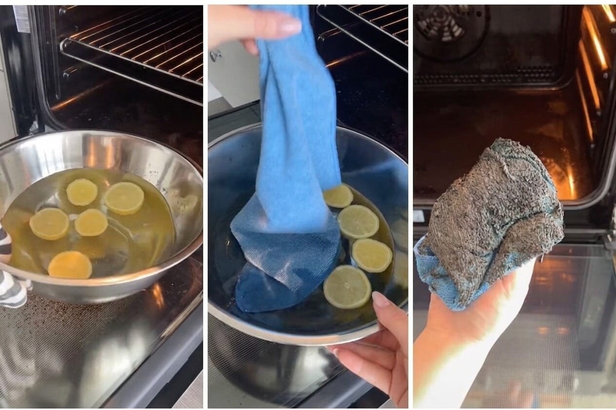 Non-caustic dip-tank oven deep cleaning